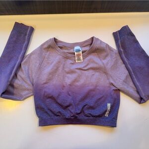 Gymshark Purple Ombre Crop Top